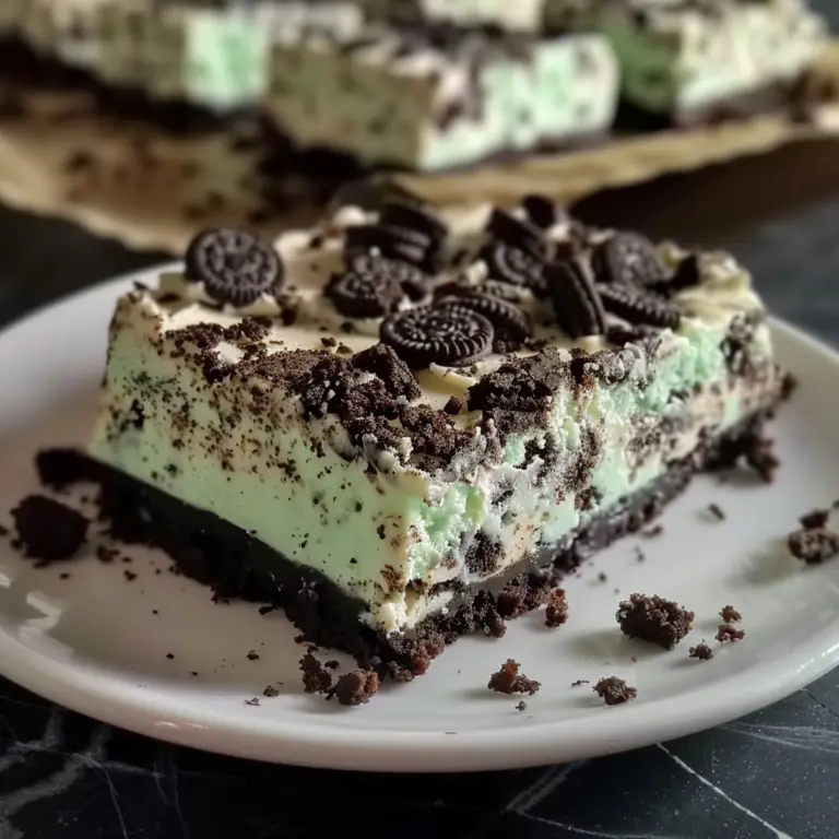 Mint Oreo Cheesecake Bars