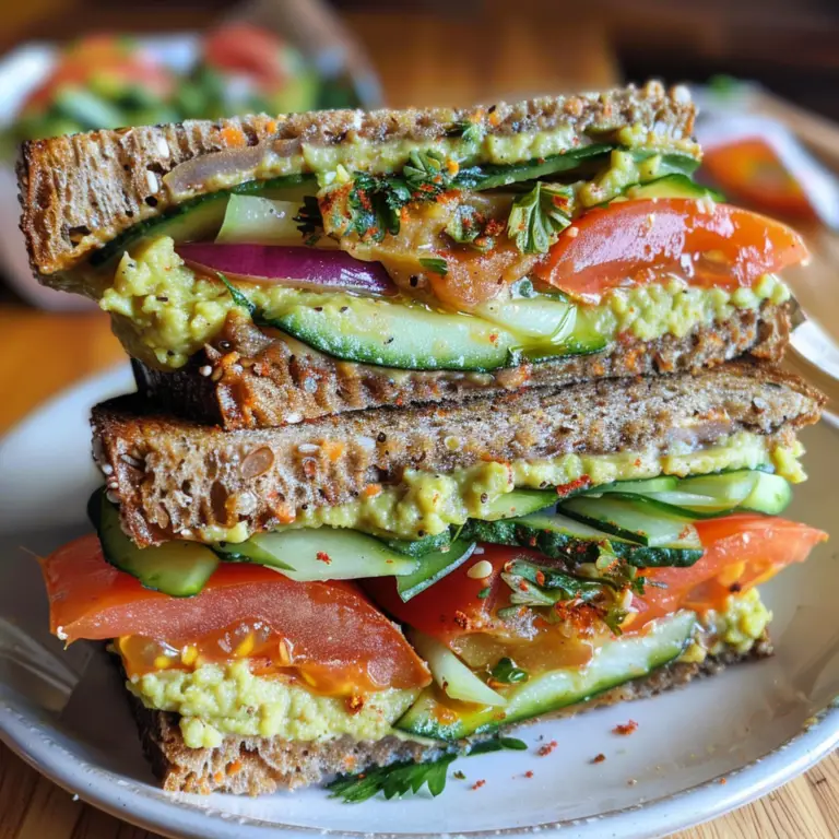 Veggie and Hummus Sandwich