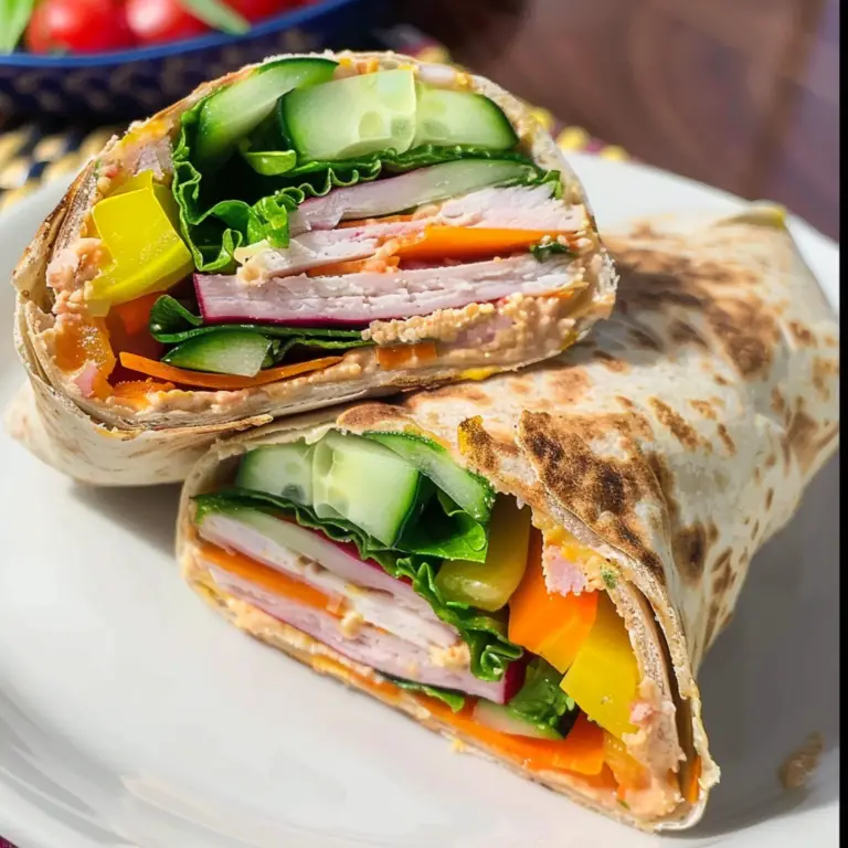Turkey Hummus Veggie Wrap