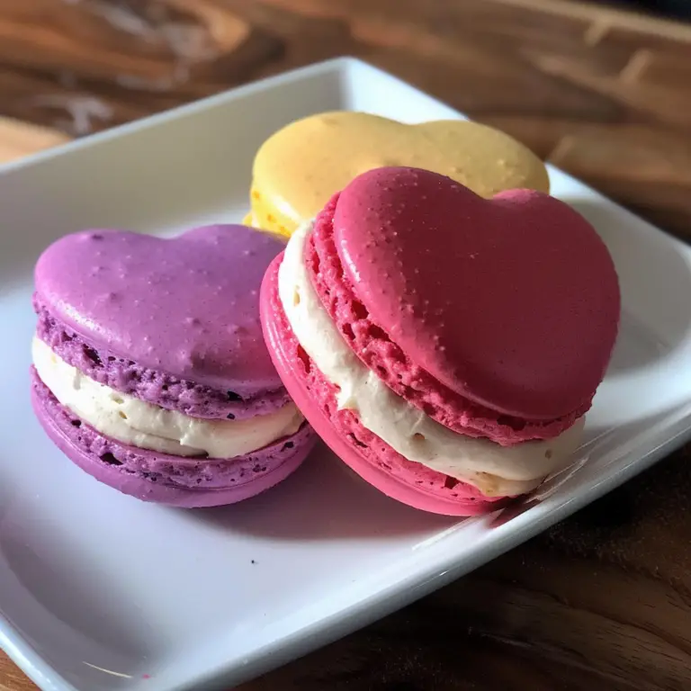 Heart-Shaped Macarons Delight