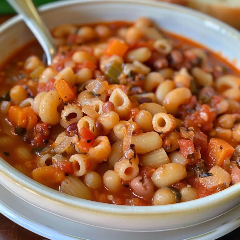 Delicious Pasta Fagioli in a Bowl