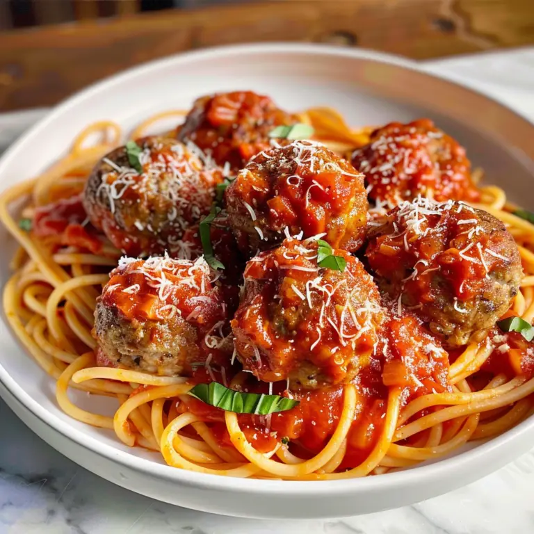 Spaghetti and Meatballs Dish