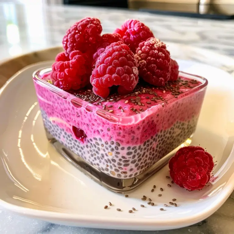 Raspberry Chia Pudding in a Jar