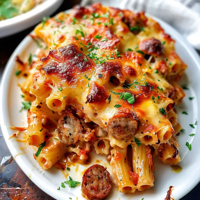 Baked Sausage and Cheese Rigatoni