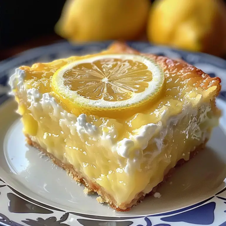 Delicious Lemon Poke Cake Slice
