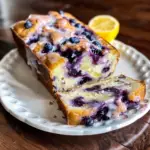 Lemon Blueberry Yogurt Loaf Freshly Baked