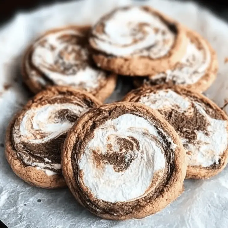 Chocolate Marshmallow Swirl Cookies