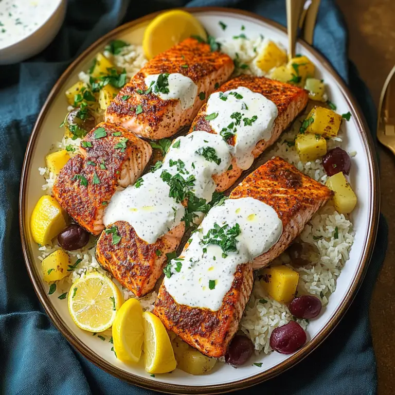 Moroccan Spiced Salmon with Lemon Yogurt Sauce
