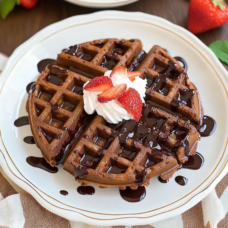 Chocolate Cake Mix Waffles