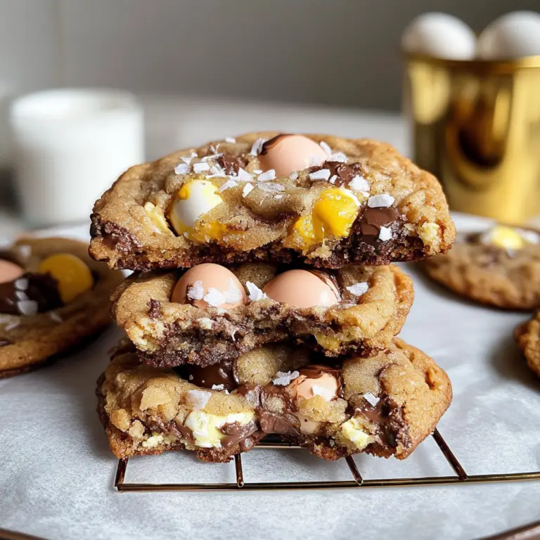 Brown Butter Cadbury Creme Egg Cookies