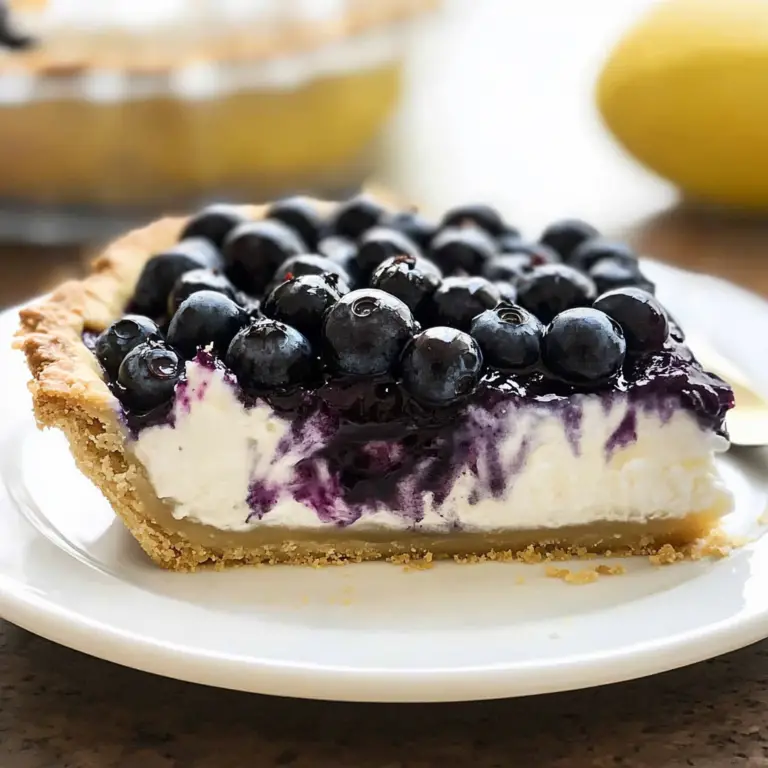 No Bake Lemon Blueberry Pie Recipe