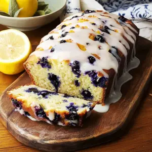 Lemon Blueberry Loaf with Lemon Glaze Recipe