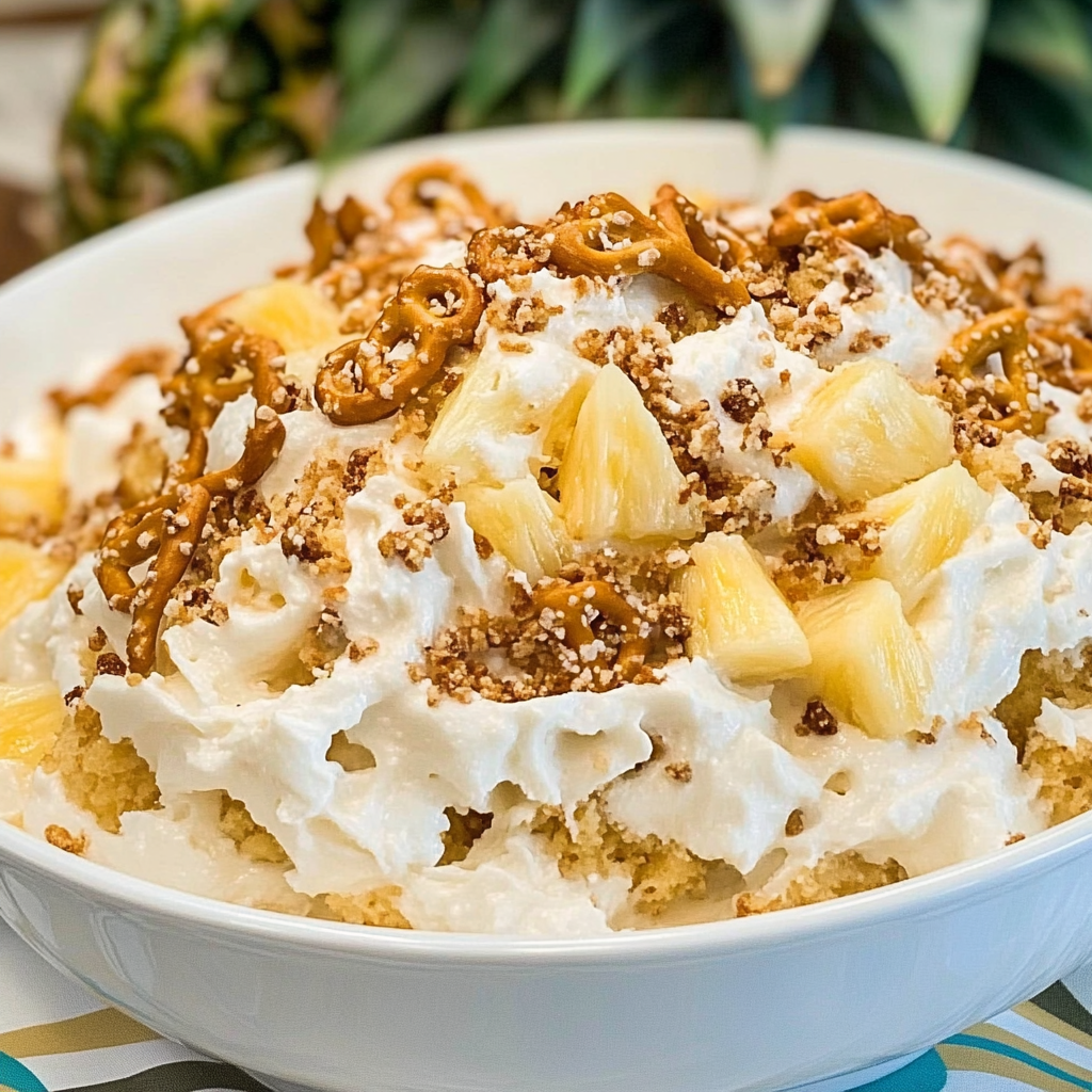 Pineapple Pretzel Fluff Recipe