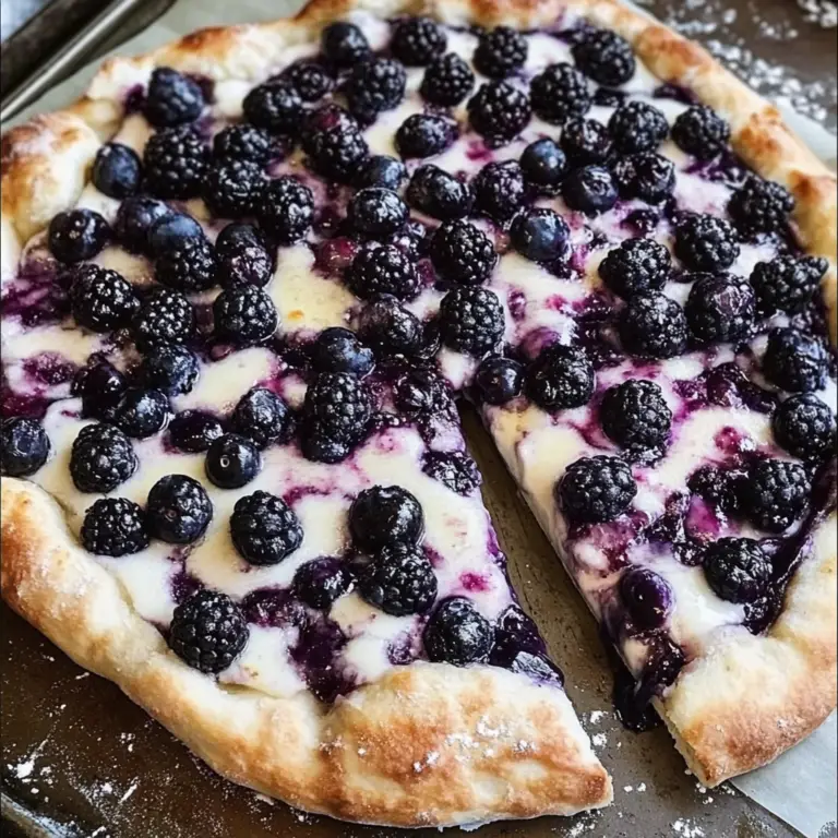 Blueberry Dessert Pizza