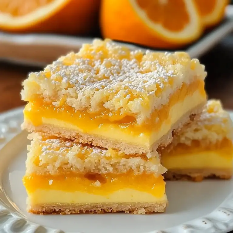 Orange Custard Squares Recipe