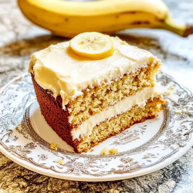 Banana Cake with Lemon Cream Cheese Frosting