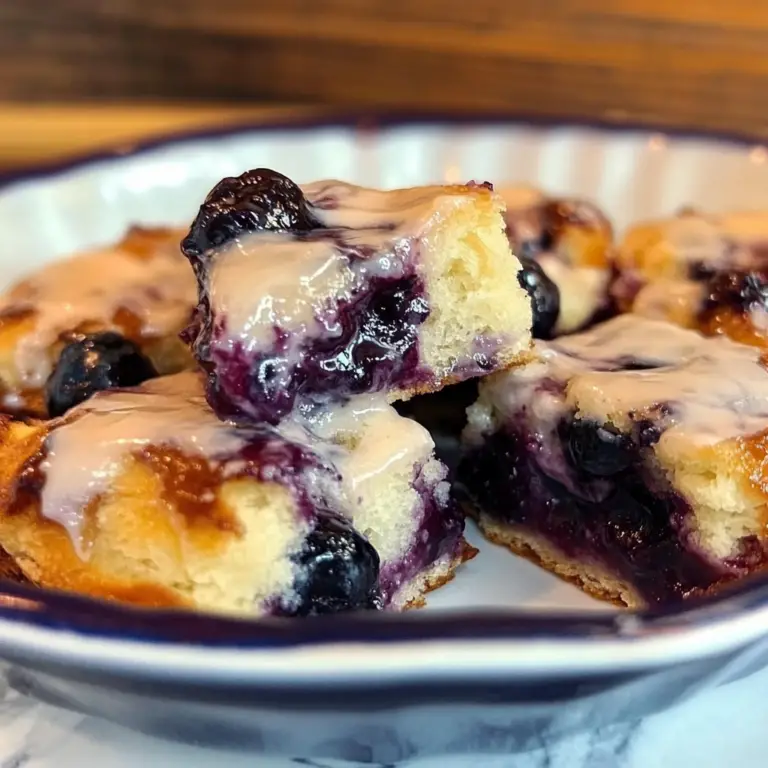 Glazed Blueberry Butter Swim Biscuits Recipe