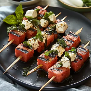 Watermelon-Feta Skewers