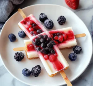 Berry-Coconut Rocket Pops
