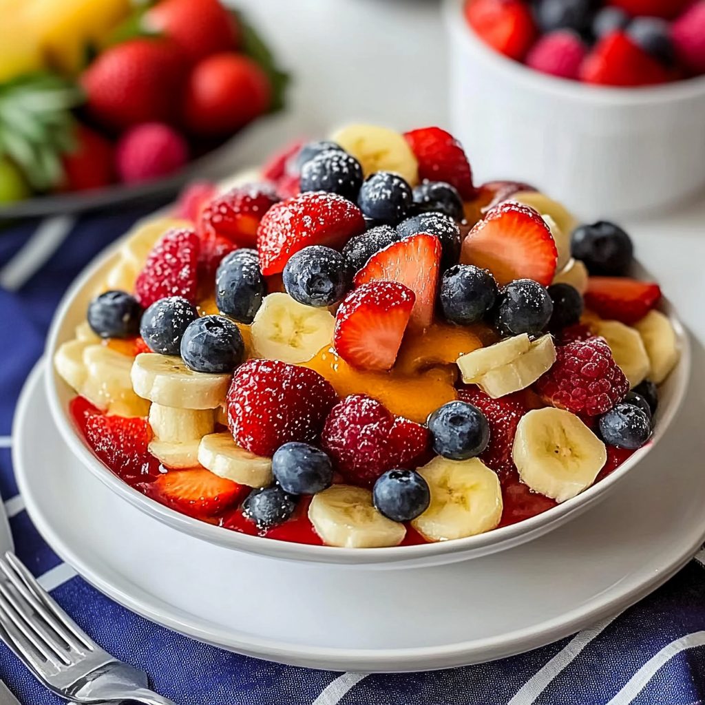 Summer with 4th of July Fruit Salad Recipe