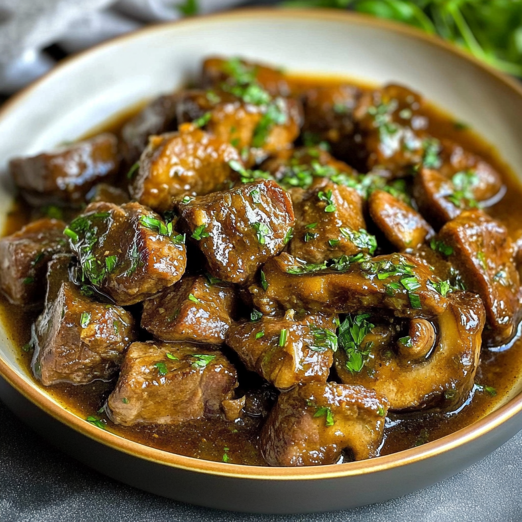 Beef Tips with Mushroom Gravy