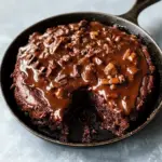 Gooey Chocolate Sheet Cake Skillet