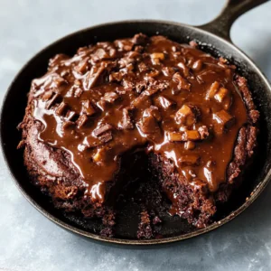 Gooey Chocolate Sheet Cake Skillet
