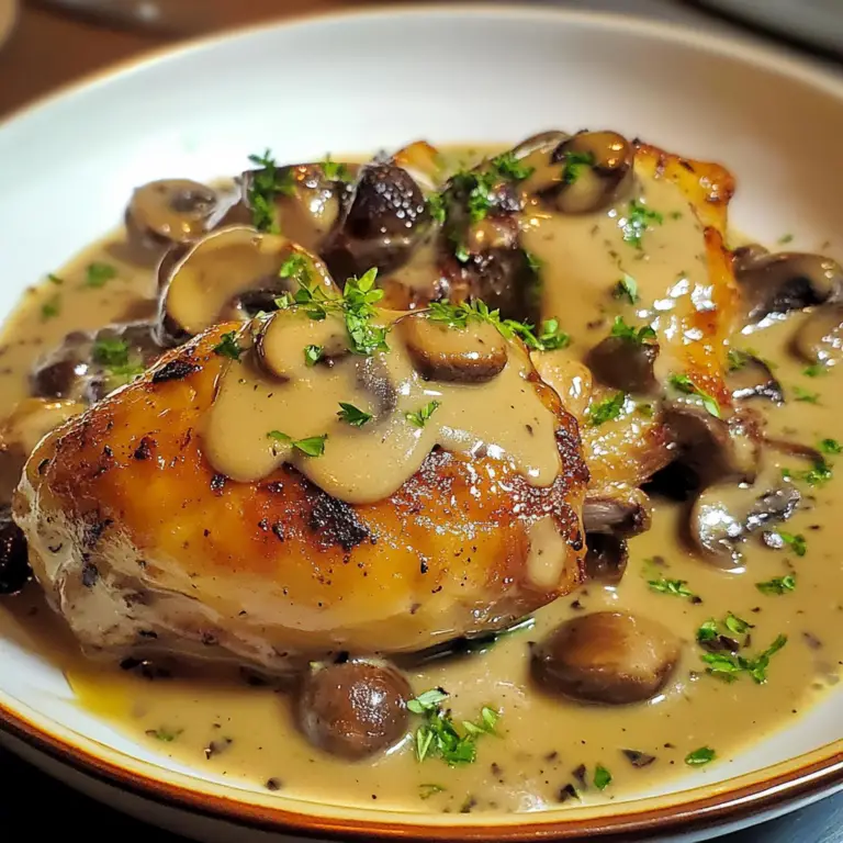 Baked Legs with Cream of Mushroom