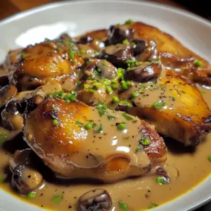 Baked Legs with Cream of Mushroom