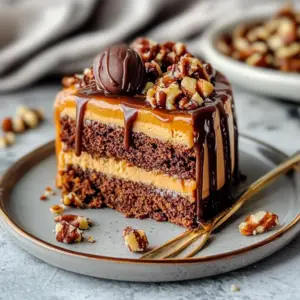 Irresistible Turtle Caramel Cake