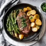 Skillet Steak with Asparagus & Potatoes