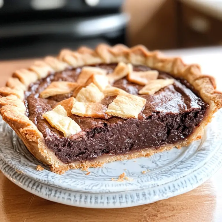 Old Fashioned Chocolate Pie Recipe