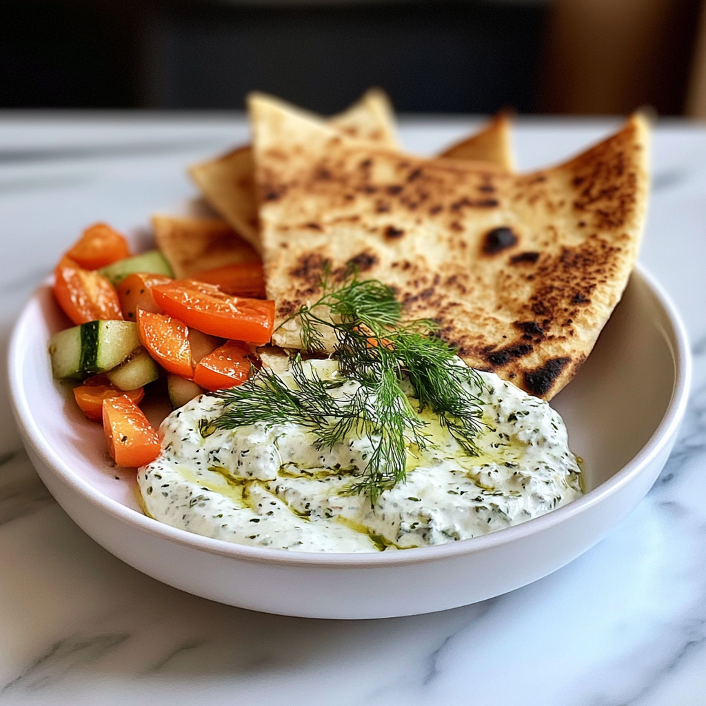 Greek Yogurt Tzatziki with Pita Recipe