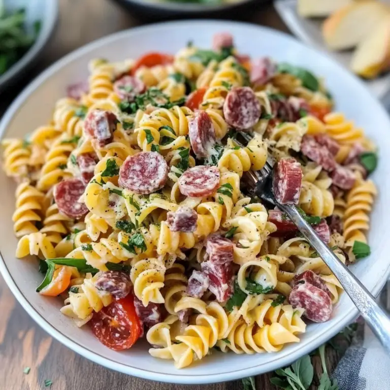 Italian Pasta with Salami