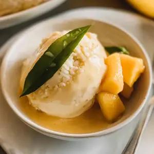Mango Sticky Rice Ice Cream Cups Recipe
