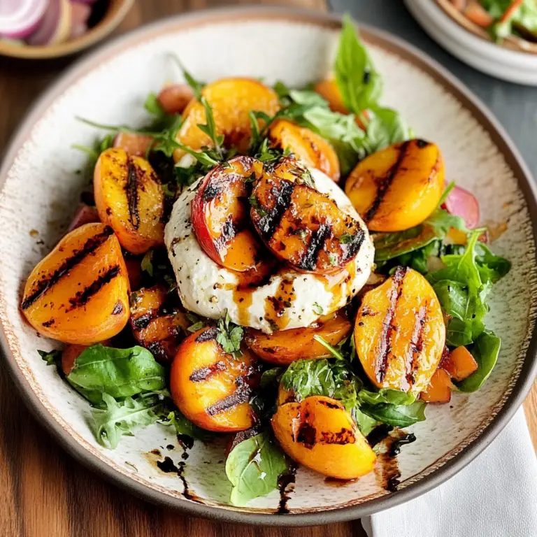 Grilled Peach & Burrata Salad Recipe