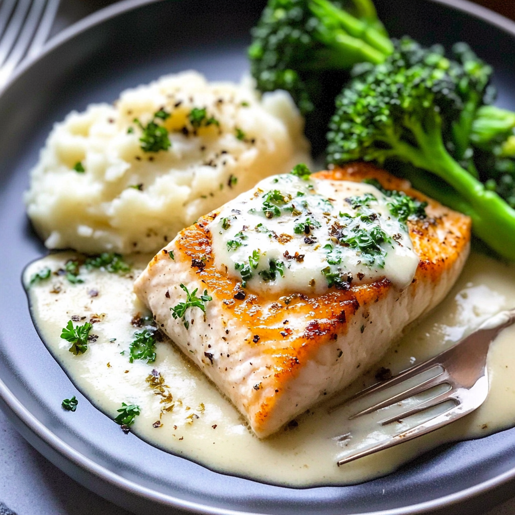 Lemon Garlic Butter Salmon with Mashed Potatoes
