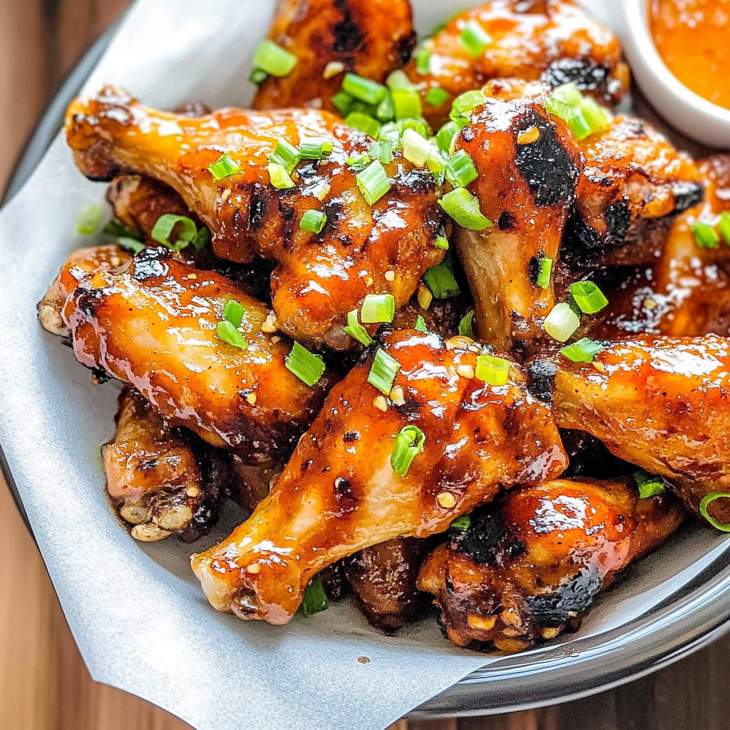 Peach BBQ Chicken Wings Recipe