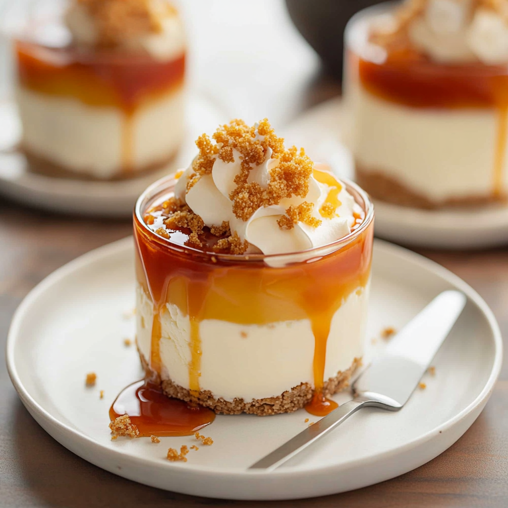 No-Bake Peach Cheesecake Jars Recipe