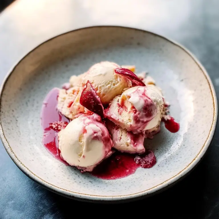 Rhubarb Ripple Ice Cream Recipe