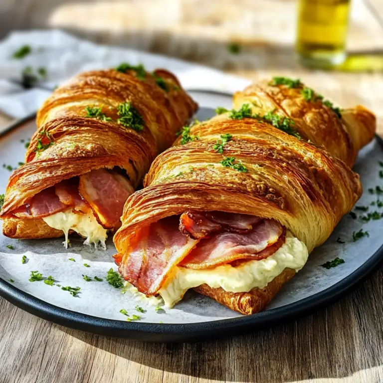 Air Fryer Ham Cheese Croissants Recipe