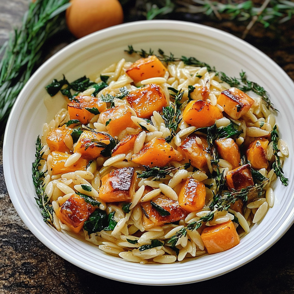 Orzo with Roasted Butternut Squash Recipe