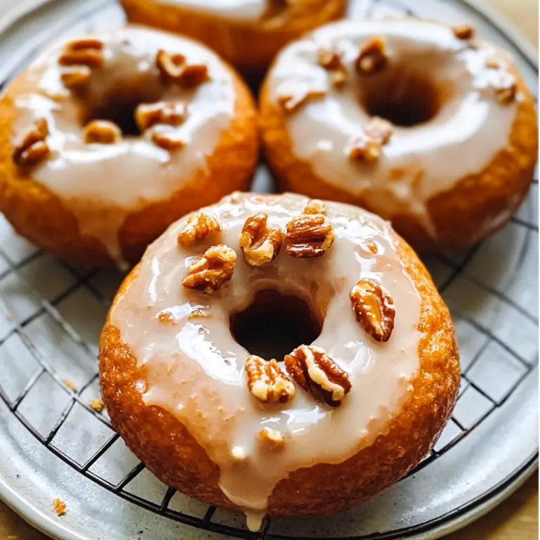 Pumpkin Donuts with Maple Glaze