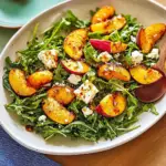 Peach Feta Arugula Salad Recipe