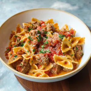 Italian Sausage with Bow Tie Pasta Recipe