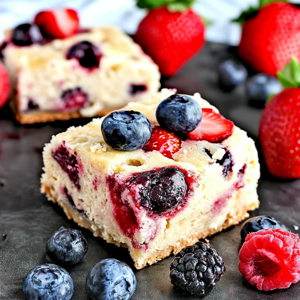 Strawberry and Blueberry Oreo Bars Recipe