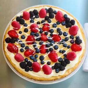 Red, White, and Blue Fruit Pizza Recipe
