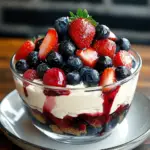 Oreo Trifle with Blueberries & Strawberries