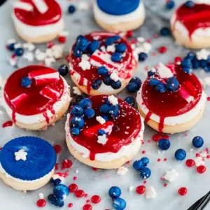 Red, White, and Blue Mini Oreo Pies Recipe