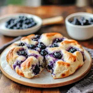 Fluffy Cottage Cheese Blueberry Cloud Bread